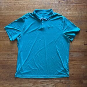 Nike Dri-FIT Golf Polo Shirt Moisture Wicking Athletic Green XXL